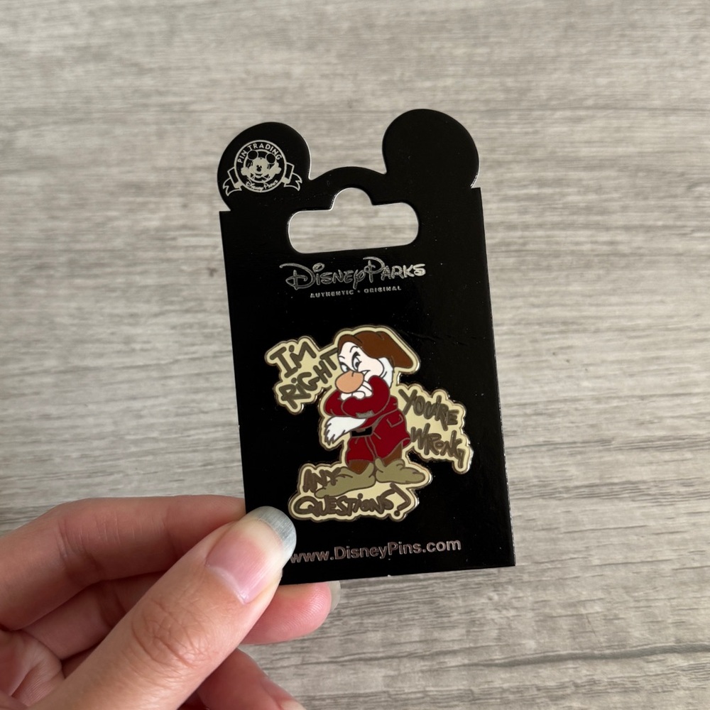 Disney Parks Grumpy Pin “I’m Right, You’re Wrong. Any Questions?”